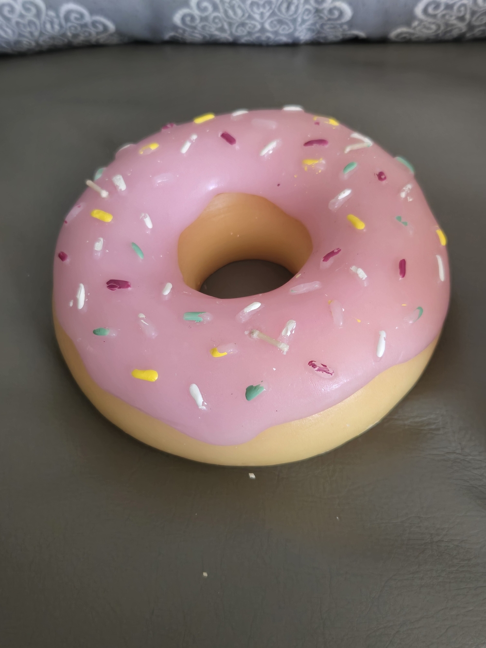 Candle- Large Pink Donut with Sprinkles